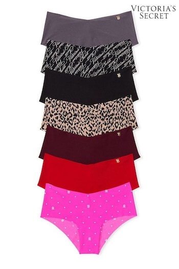 Victoria's Secret Black/Pink/Red/Leopard/Grey Cheeky No Show Knickers Multipack (K52701) | £35