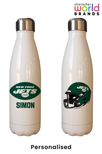 Personalised NFL Jets Adult Water Bottle By Character World (K52962) | £27