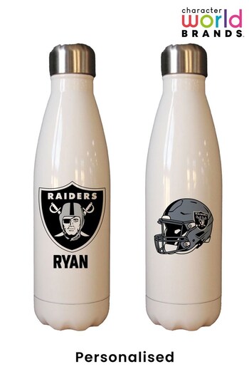 Personalised NFL Raiders Adult Water Bottle By Character World (K52978) | £27