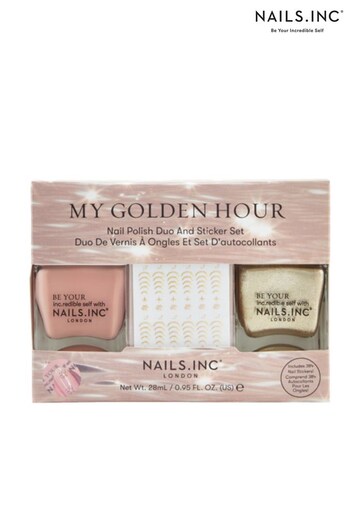 NAILS INC My Golden Hour Nail Polish Duo with Stickers (K52994) | £16