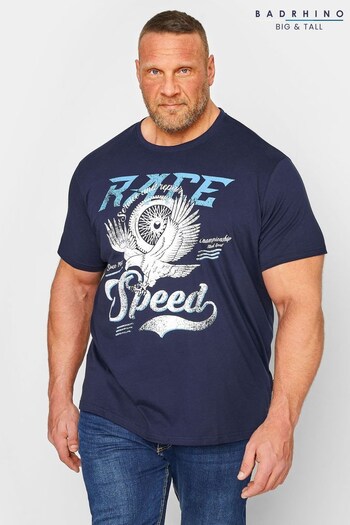 BadRhino Big & Tall Blue Eagle Race Speed T-Shirt (K53240) | £17