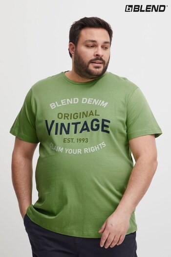 Blend Green Plus Size Vintage Print T-Shirt (K53438) | £12