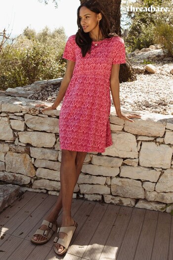 Threadbare Pink Mini Cotton Jersey Dress With Pockets (K54602) | £22