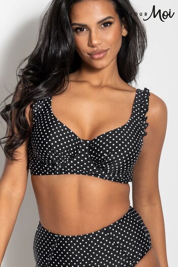 Pour Moi Black & White Non Padded Sicily Bikini Top (K54635) | £34
