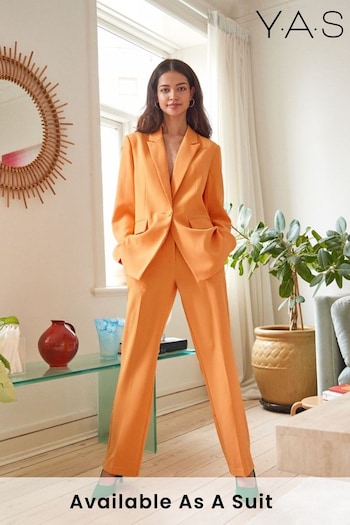 Y.A.S Bright Orange Wide Leg Tailored Trousers (K54663) | £48
