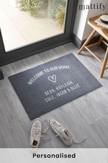 Personalised Our Home Doormat By Mattify (K54774) | £59