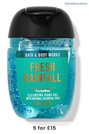 Bath & Body Works Fresh Rainfall PocketBac Cleansing Hand Gel 1 fl oz / 29 mL (K54913) | £4