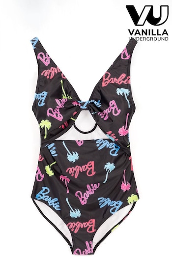 Vanilla Underground Black - Barbie Print Swimsuit - Ladies (K54948) | £30