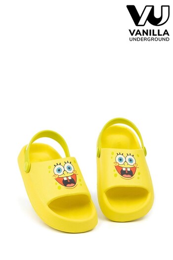 Vanilla Underground Yellow SpongeBob Character Sandals - Kids (K54956) | £18