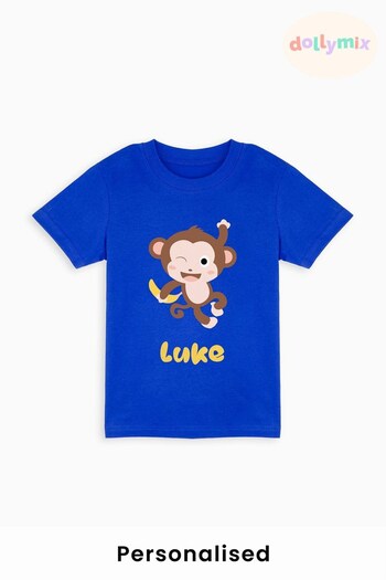 Personalised Monkey T-Shirt by Dollymix (K55035) | £17