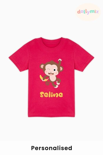 Personalised Monkey T-Shirt by Dollymix (K55037) | £17