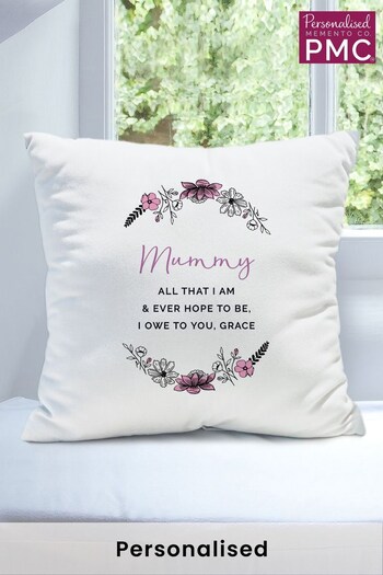 Personalised Floral Sentimental Cushion by PMC (K55099) | £20