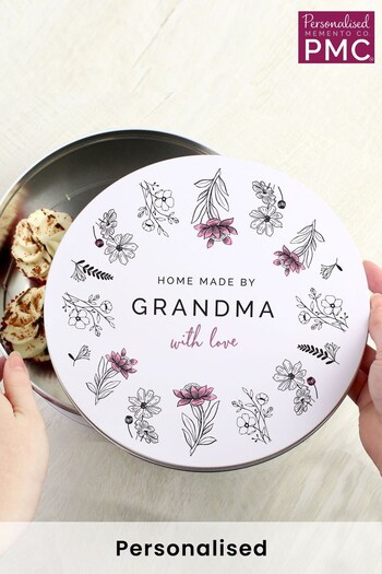 Personalised Floral Cake Tin by PMC (K55101) | £25