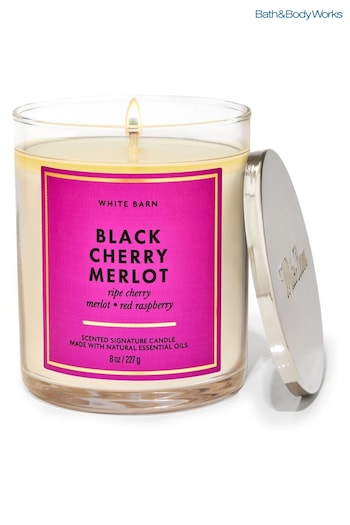 Flip Flops & Sliders BLACK CHERRY MERLOT Black Cherry Merlot Signature Single Wick Candle 8 oz / 227 g (K55273) | £23.50