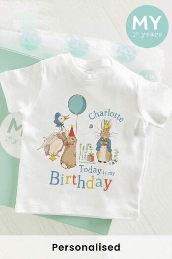 Personalised Peter Rabbit & Friends Birthday Tshirt By My 1St Years (K55331) | £16