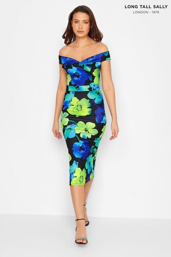 Long Tall Sally Black Bardot Maxi Dress (K55404) | £50