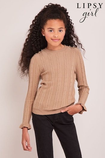 Lipsy Camel Cable Military Jumper (K55418) | £22 - £30