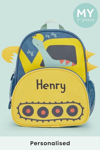 Personalised Dino Digger Mini Character Backpack By My 1st Years (K55497) | £30
