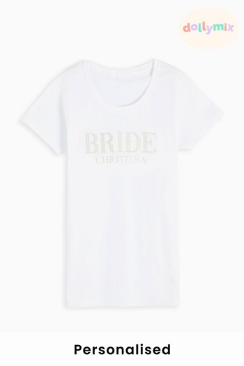 Personalised Bride T-Shirt by Dollymix (K55529) | £17