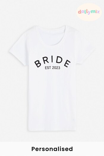Personalised Bride T-Shirt by Dollymix (K55532) | £17