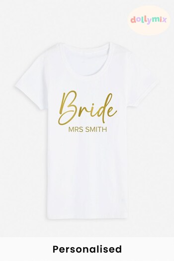 Personalised Bride T-Shirt by Dollymix (K55544) | £17