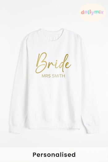 Personalised Bride Sweatshirt by Dollymix (K55545) | £28