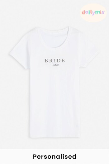 Personalised Bride T-Shirt by Dollymix (K55547) | £17