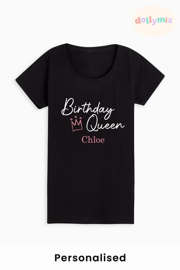 Personalised womens Birthday Queen   T-Shirt by Dollymix. (K55586) | £17