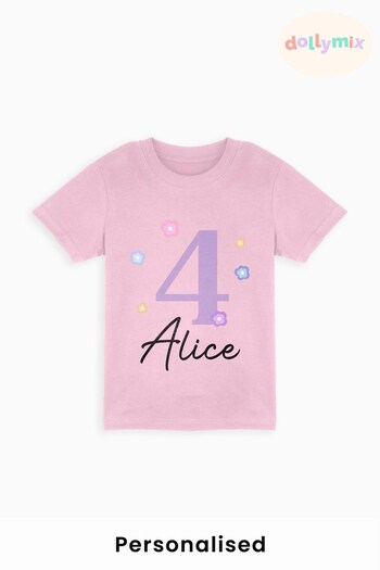 Personalised Kids Age T-Shirt by Dollymix (K55616) | £17