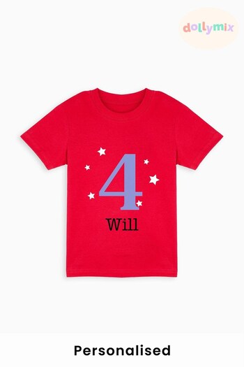 Personalised Kids Age T-Shirt by Dollymix (K55618) | £17