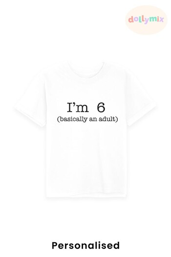 Personalised kids "basically an adult" T-Shirt by Dollymix (K55619) | £17