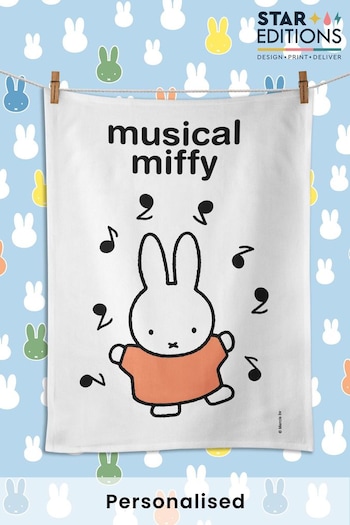 Personalised Musical Miffy Tea Towel by Star Editons (K56018) | £12.99