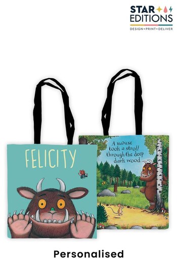 Personalised Blue Gruffalo Edge to Edge Tote Bag by Star Editions (K56039) | £14.99
