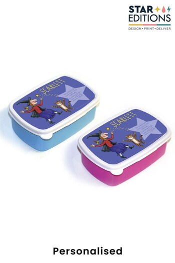 Personalised Witch and Cat Room on the Broom Lunch Box by Star Editions (K56088) | £12.99
