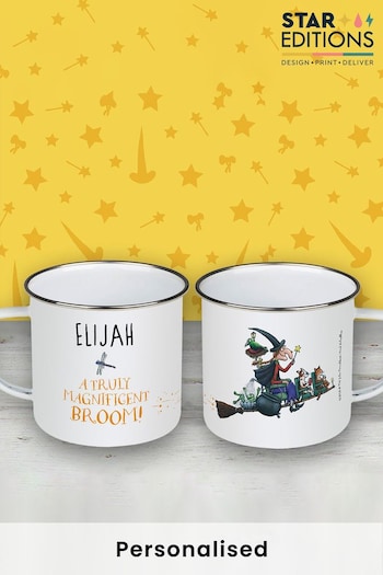 Personalised Magnificent Broom Enamel Mug by Star Editions (K56098) | £14.99