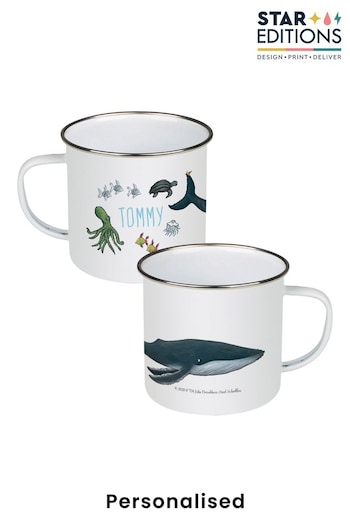 Personalised This is the sea so wild and free Enamel Mug by Star Editions (K56114) | £14.99