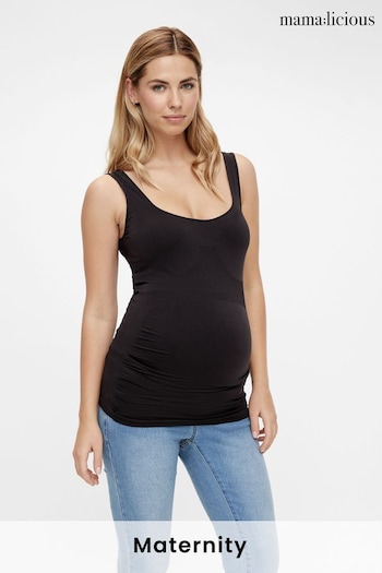 Mamalicious Black Maternity Stretch Support Vest (K56263) | £15