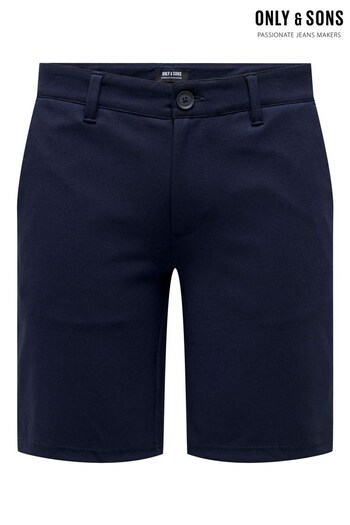 Only & Sons Blue Smart Jersey Shorts (K56415) | £32