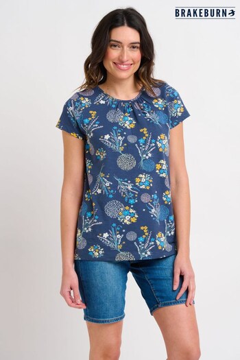 Brakeburn Blue Bursting Blooms T-Shirt (K56492) | £30
