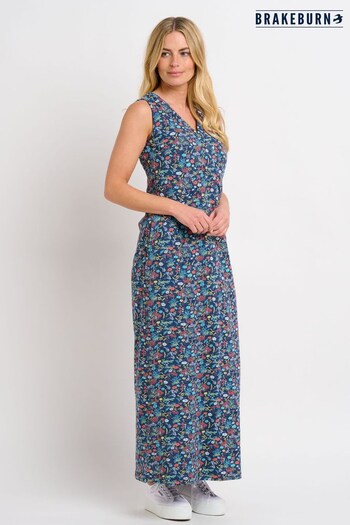 Brakeburn Blue Vintage Ditsy Wrap Dress (K56520) | £60