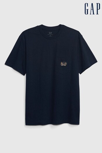 Gap Blue Pride Adult Logo Short Sleeve Crewneck T-Shirt (K56749) | £25