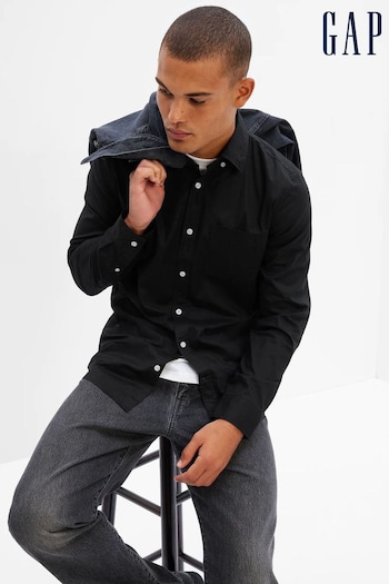 Gap Black Stretch Button-Up Slim Fit Shirt (K56763) | £30