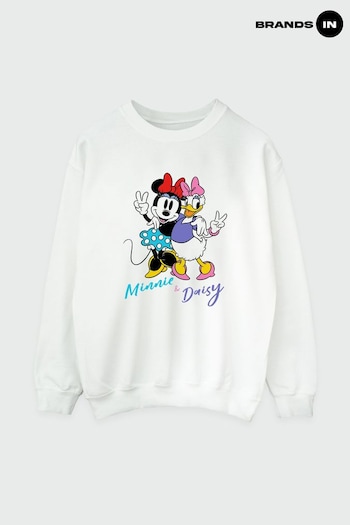 Brands In WHITE Minnie Mouse & Daisy Duck Women White  Disney Sweatshirt (K56791) | £36