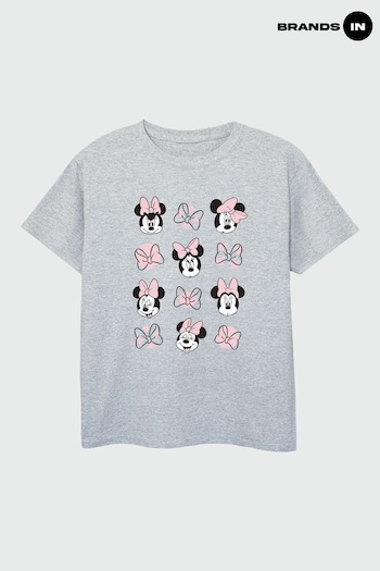 Brands In GREY Minnie Mouse Multiple Girls Heather Grey T-Shirt by SeesIn (K56796) | £17