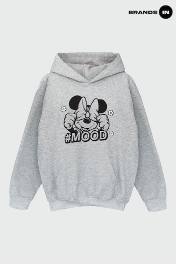 Brands In GREY Minnie Mouse Three Faces Girls White  Disney Hoodie (K56799) | £24