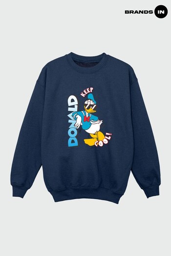 Brands In NAVY Donald Duck Cool Boys Navy Sweatshirt by BrandsIn (K56801) | £24