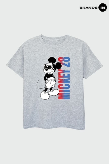 Brands In GREY Mickey Mouse Gradient Mickey Boys Heather Grey  Disney T-Shirt (K56803) | £18