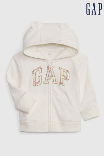 Gap White French Terry Logo Hoodie - Baby (K56849) | £25