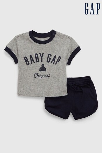Gap Grey Brannan Bear Baby Outfit Set (K56865) | £20