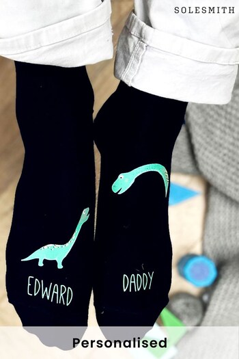 Daddy and Me Diplodocus Dinosaur Socks by Solesmith (K57122) | £15